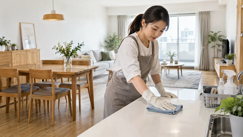 居家日常清潔與擦拭工作情境